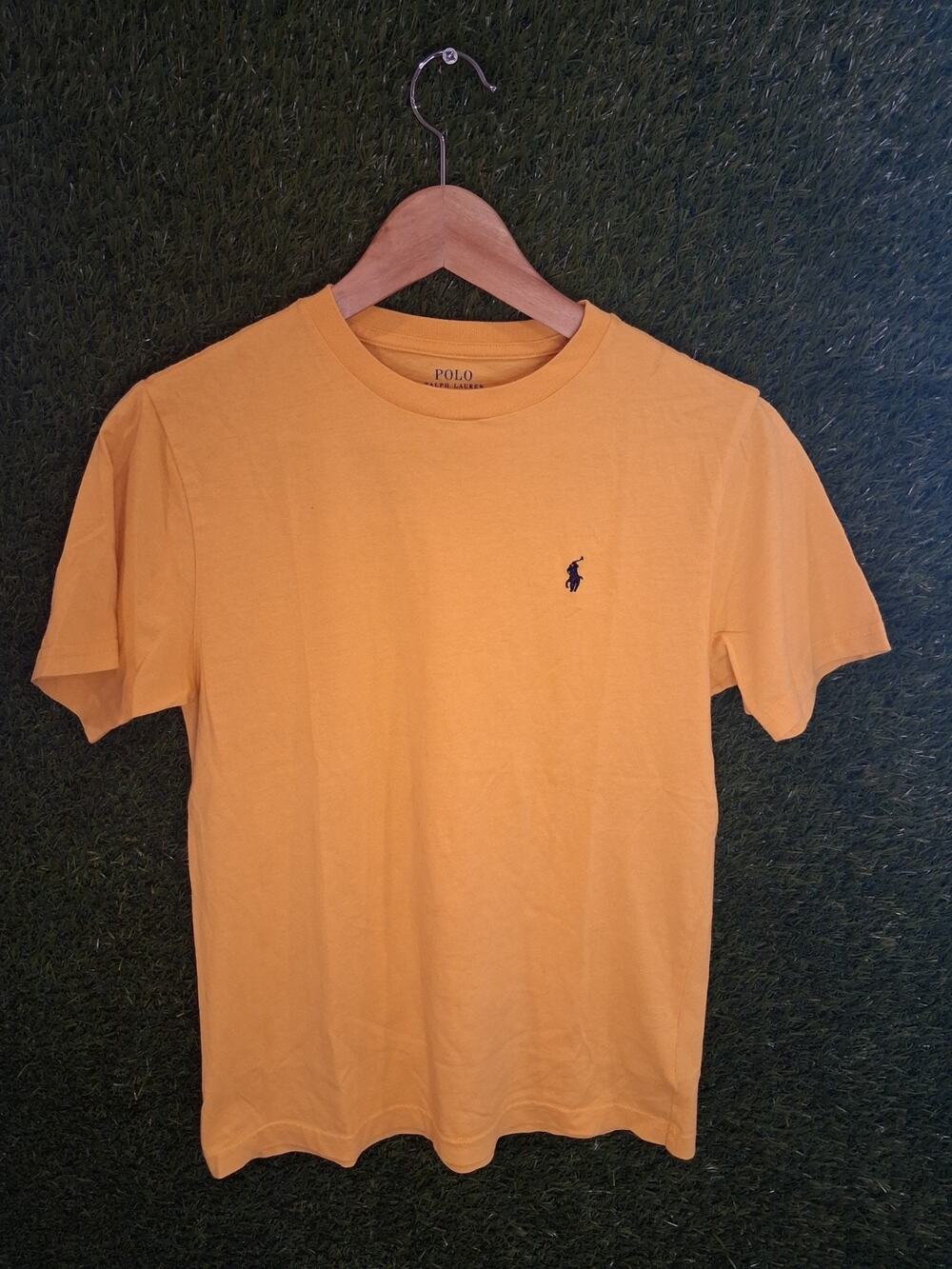 Polo Ralph Lauren Boys Size M (10-12) Cotton Crew Neck T-Shirt Orange Pony